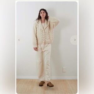 Wol Hide Handknit Cloud Cardigan in Ecru Size M/L
